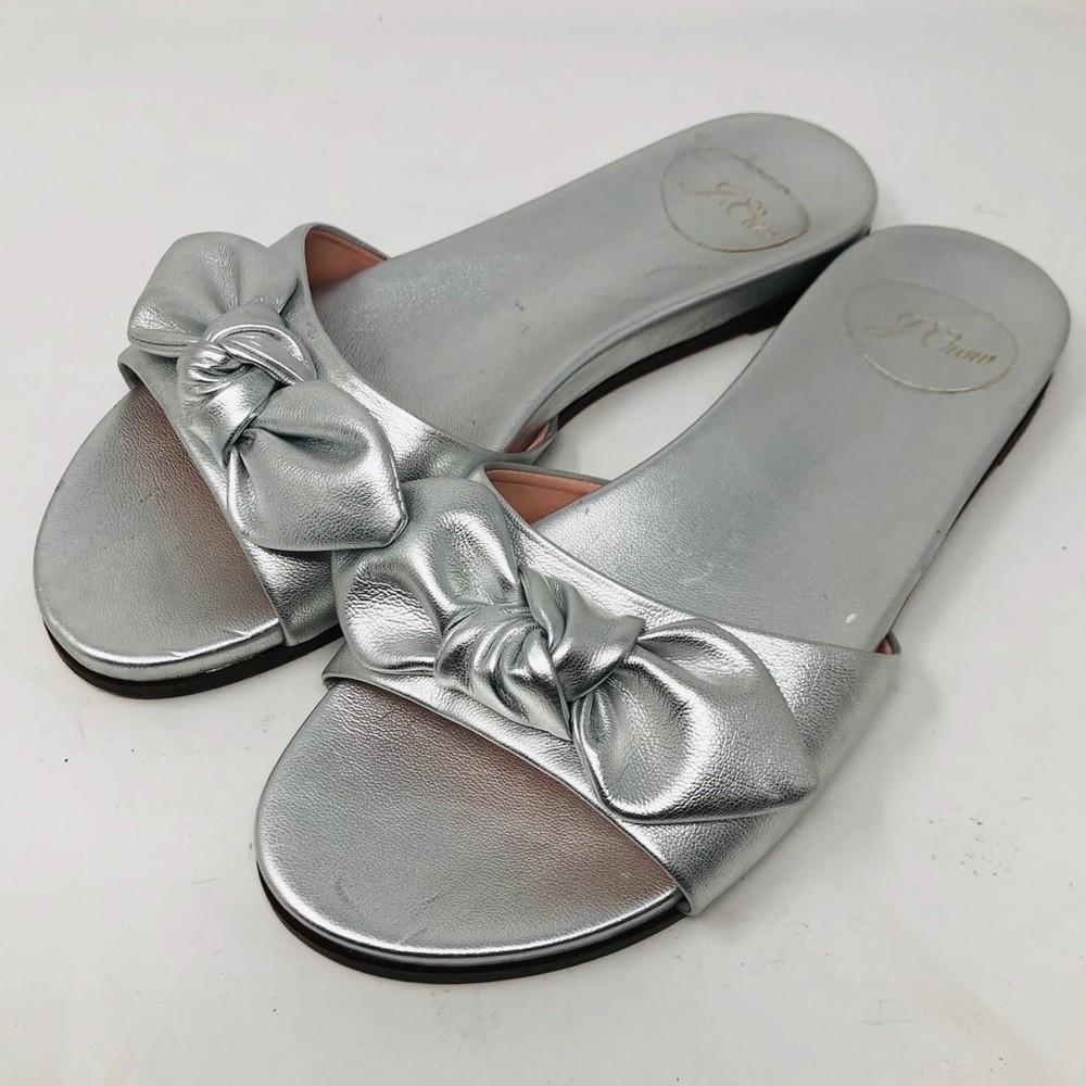 J.CREW BEDFORD METALLIC SANDALS SZ8